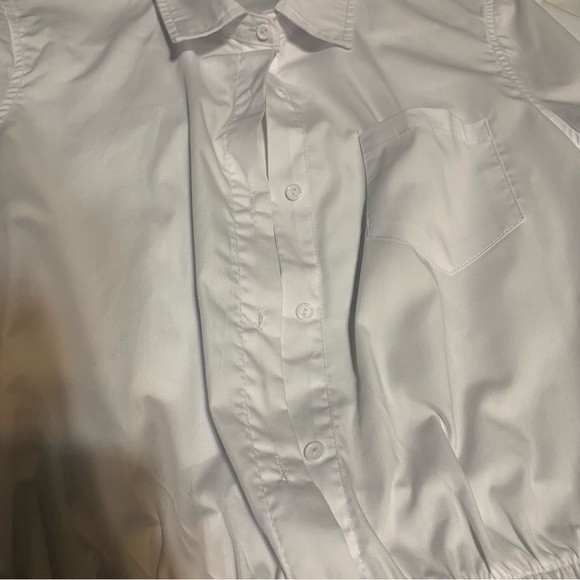 Charlotte Russe White Cropped Bomber Jacket Top. Size M. NWOT - Picture 6 of 11